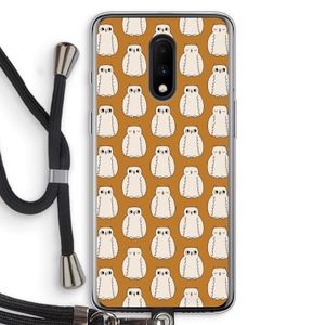 Uilen: OnePlus 7 Transparant Hoesje met koord