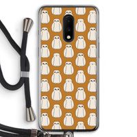 Uilen: OnePlus 7 Transparant Hoesje met koord