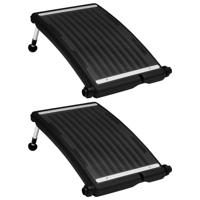 Zwembadverwarmingspaneel solar 2 st gebogen 72,5x46 cm