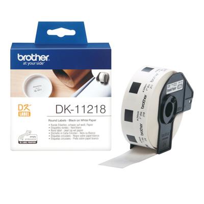 Brother DK-11218 voorgestanst rond label - papier printlint