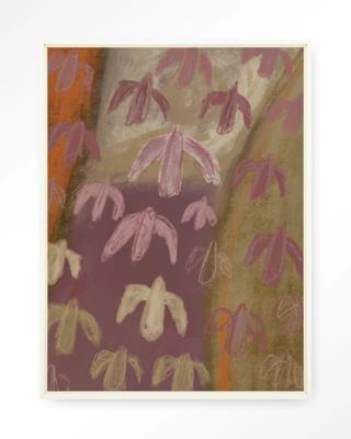 Urban Cotton Wandkleed 'A Birds View' 110 x 145cm in Floating Frame - off white
