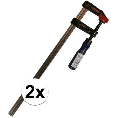 Lijmklem - 2x - metaal - 30 x 5 cm - hobbyklem - groot