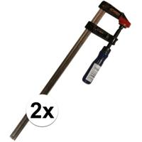 Lijmklem - 2x - metaal - 30 x 5 cm - hobbyklem - groot