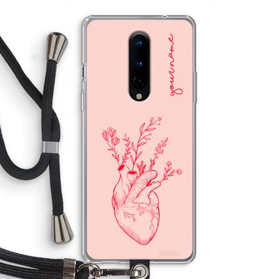 Blooming Heart: OnePlus 8 Transparant Hoesje met koord