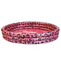 Swim Essentials kinderzwembad roze panterprint 3 ringen - 150 cm - thumbnail