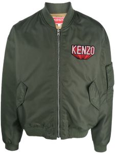 Kenzo veste bomber en coton à patch logo - Vert