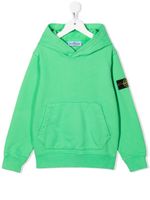 Stone Island Junior hoodie à patch logo - Vert