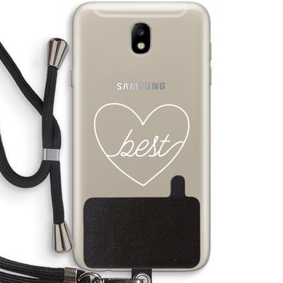 Best heart pastel: Samsung Galaxy J7 (2017) Transparant Hoesje met koord