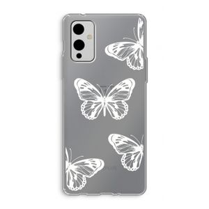 White butterfly: OnePlus 9 Transparant Hoesje