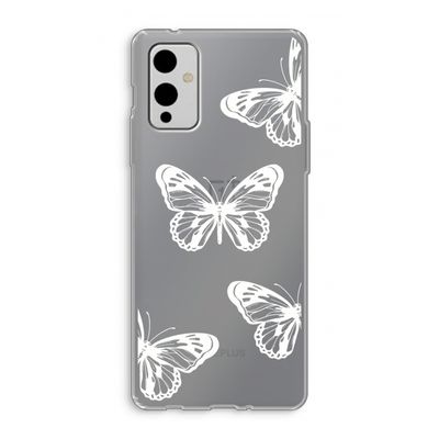 White butterfly: OnePlus 9 Transparant Hoesje