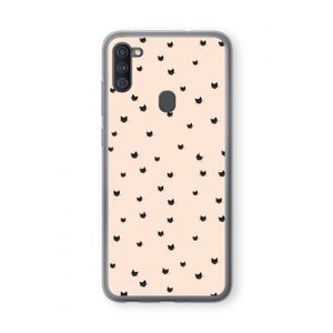 Kleine kattenkopjes: Samsung Galaxy A11 Transparant Hoesje