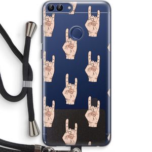 Rock: Huawei P Smart (2018) Transparant Hoesje met koord
