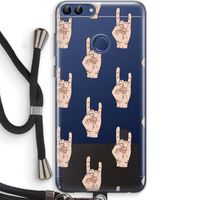 Rock: Huawei P Smart (2018) Transparant Hoesje met koord