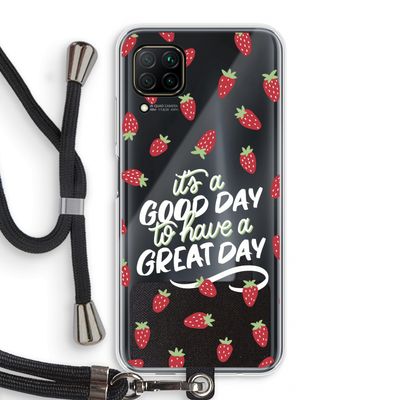 Don't forget to have a great day: Huawei P40 Lite Transparant Hoesje met koord