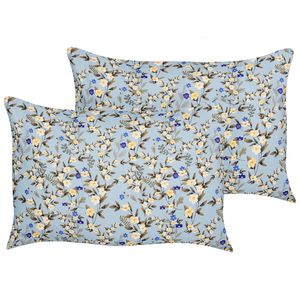 Beliani VALLORIA - Buitenkussen-Blauw-Polyester