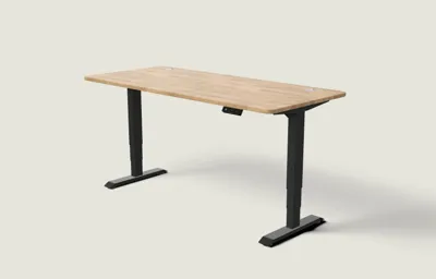 Desktronic HomePro bureau Zwart / Massief Eiken / 180x80 cm