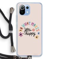 Happy days: Xiaomi Mi 11 Lite Transparant Hoesje met koord