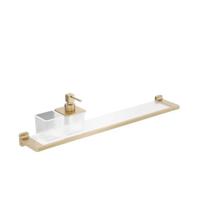 Crosswater Rotar Planchet - 60cm - zeepdispenser - beker - geborsteld messing RT001F Crosswater Rotar Planchet - 60cm - zeepdispenser - beker - geborsteld messing RT001F