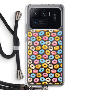 Pink donuts: Xiaomi Mi 11 Ultra Transparant Hoesje met koord