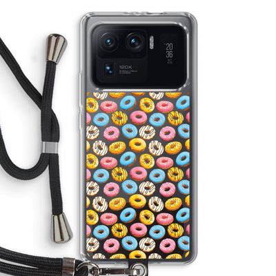 Pink donuts: Xiaomi Mi 11 Ultra Transparant Hoesje met koord