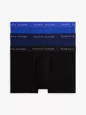 Tommy Hilfiger 3-Pack - Heren Trunks Boxers - Blauw combi - Multipack katoenen heren onderbroeken