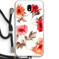 Roosjes: Samsung Galaxy J7 (2017) Transparant Hoesje met koord
