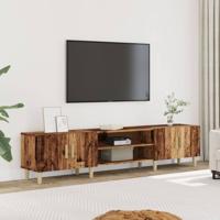Tv-meubel 180x31,5x40 cm bewerkt hout oud houtkleurig