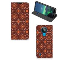 Nokia 1.4 | Hoesje met Magneet | Batik Brown