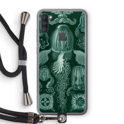 Haeckel Cubomedusae: Samsung Galaxy A11 Transparant Hoesje met koord