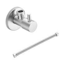 Hoekstopkraan SaniClear Exclusive | Met flexibele aansluitslang (30 cm) | 1/2x1/2" | RVS