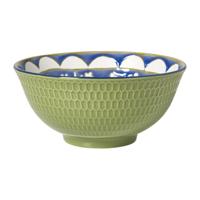 Schaaltje Rene groot - groen/blauw - ø15.8x7.3 cm