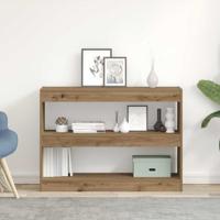 Boekenkast artisanaal eikenkleurig 100 x 30 x 72 cm