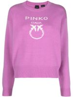 PINKO pull à logo intarsia - Rose