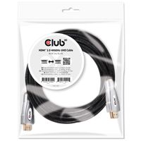 club3D CAC-2312 HDMI-kabel HDMI Aansluitkabel HDMI-A-stekker, HDMI-A-stekker 5.00 m Zwart High Speed HDMI met ethernet, Vlambestendig - thumbnail
