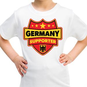 Duitsland / Germany schild supporter t-shirt wit voor kinderen