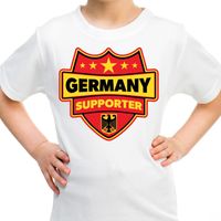 Duitsland / Germany schild supporter t-shirt wit voor kinderen - thumbnail