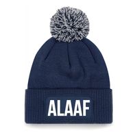 Alaaf muts met pompon unisex one size - Navy