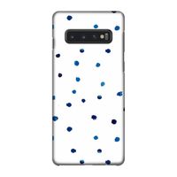 Blauwe stippen: Samsung Galaxy S10 4G Volledig Geprint Hoesje