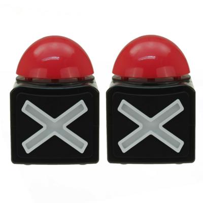 Quiz Show Buzzer Button - 2x - Nee/Fout Knop met Geluid - 10 x 12 x 11 cm