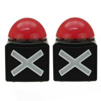 Quiz Show Buzzer Button - 2x - Nee/Fout Knop met Geluid - 10 x 12 x 11 cm
