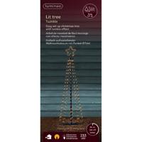 LED kerstboom met ster - verlichting - 233 leds - D40 x H120 cm - klassiek warm - buiten