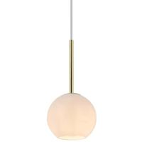 Hanglamp messing & opaalglas E14 fitting &apos;Nordlux Franca 13 cm