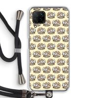 Slapende poes: Huawei P40 Lite Transparant Hoesje met koord
