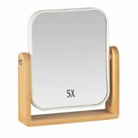 Spiegel met Ondersteuning Andrea House Wit Mat 18 x 4,5 x 20 cm Bamboe