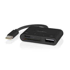 Nedis USB-Hub | 1x USB-C | 1x USB A / 1x USB-C | 4-Poorts poort(en) | USB 2.0 | USB Gevoed | SD & MicroSD - CCGB64780BK01