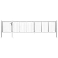 Poort 500x75 cm staal zilverkleurig
