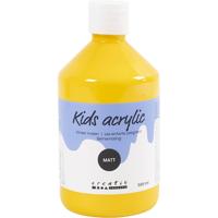 Creativ Company Acrylverf mat, geel, 500 ml/ 1 fles