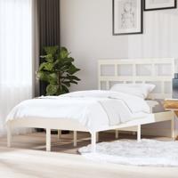 Bedframe massief grenenhout wit 140x200 cm