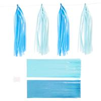 Creativ Company Tassels, afm 12x35 cm, 14 gr, blauw, lichtblauw, 12 stuk/ 1 doos