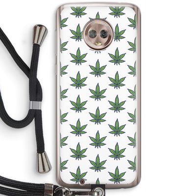 Weed: Motorola Moto G6 Transparant Hoesje met koord
